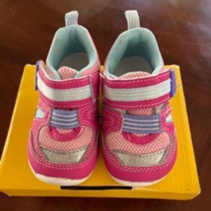 Tsukihoshi "Neko" Fuchsia/Lt. Blue Toddler Shoes Sz. 4